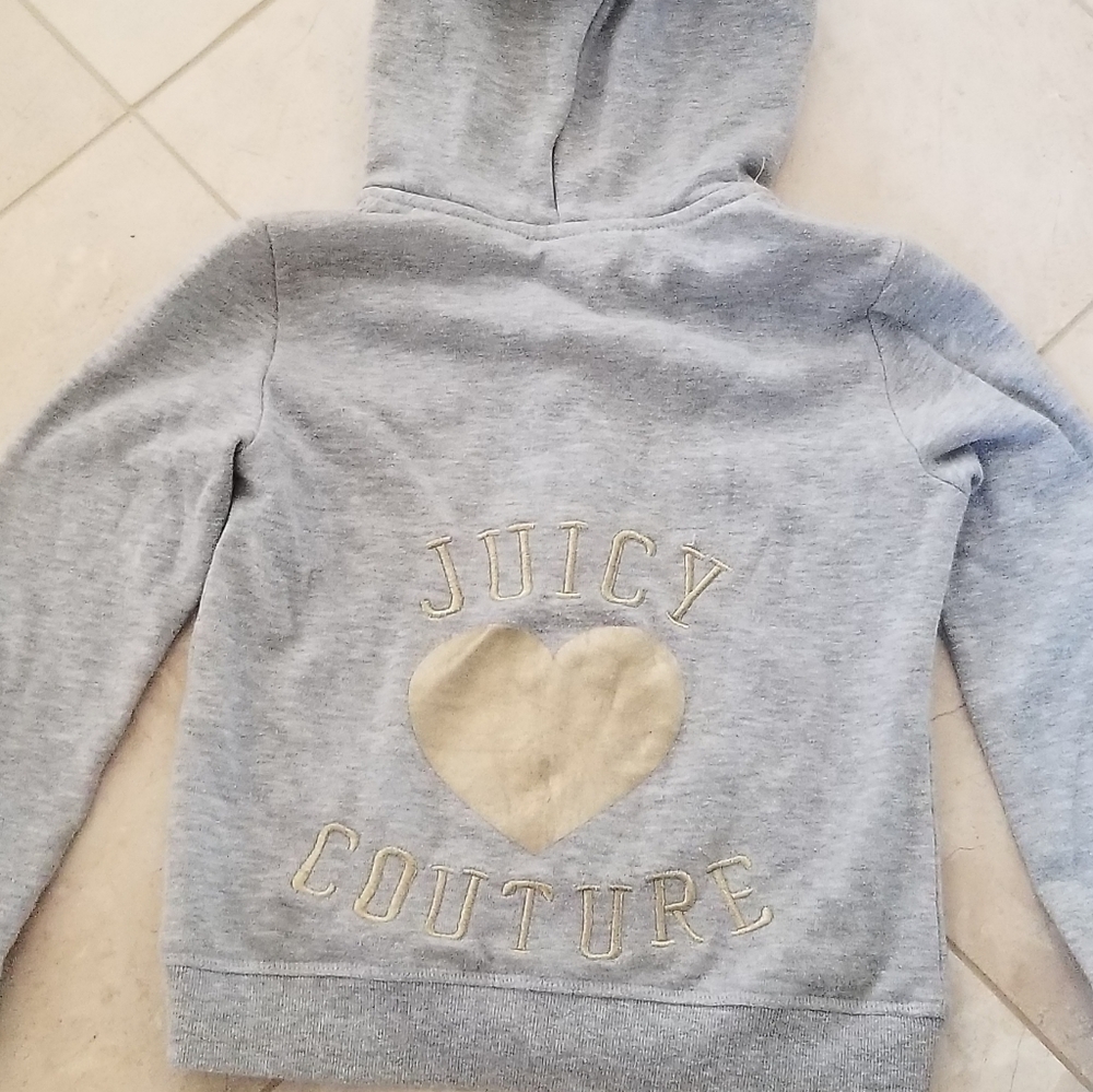 EUC AUTHENTIC JUICY COUTURE ZIPPERED GREY 8-10